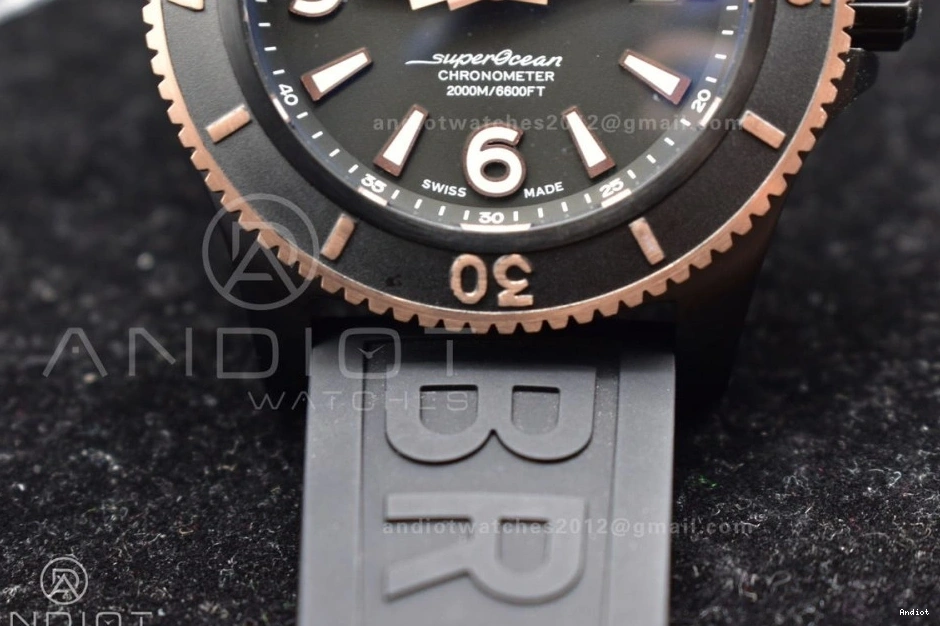 Edition A2824 Strap Best Bezel Automatic Black Dial Superocean on Black Black 44 1:1 TF Rubber 0123